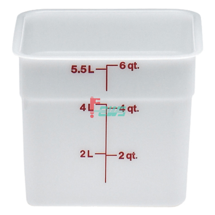 CAMBRO 6SFSP-148 5.7L 方形食品储存盒(白色)