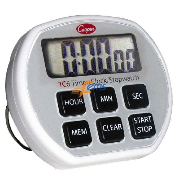 Cooper-ATKINS TC6 六按钮定时器(站立/磁铁/钢丝环/夹板)(正/倒计时)