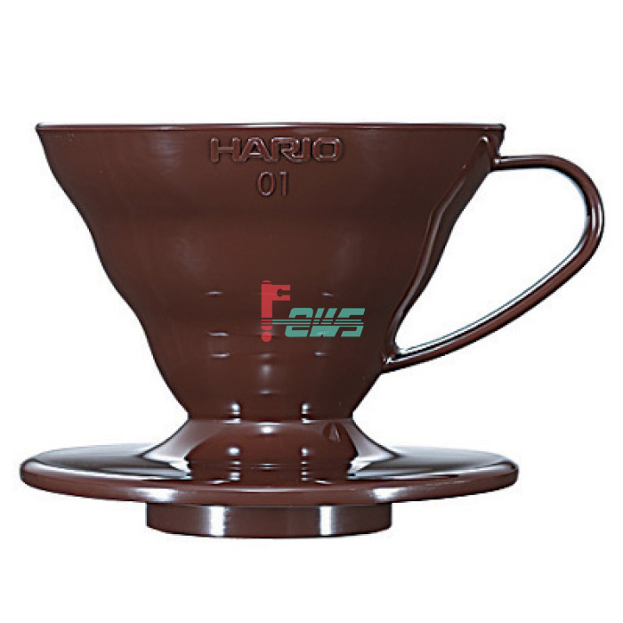 HARIO VD-01CBR V60 塑料滤斗 (1～2杯用) 棕色