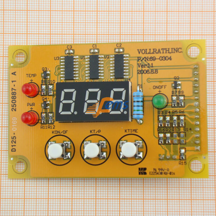 VOLLRATH 17.09.03 电磁炉按键板（59643旧款/59603）