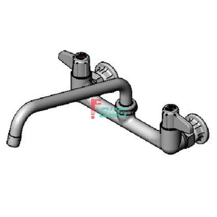 equip/ T&S 5F-8WLX10 10＂墙式混水摇臂厨房龙头