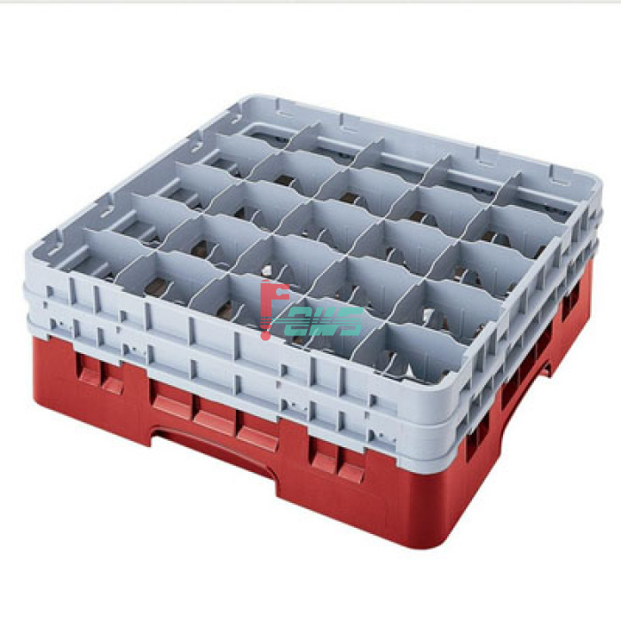 CAMBRO 25S900-163 238 mm - 25格高脚杯架(浅灰色/红色)