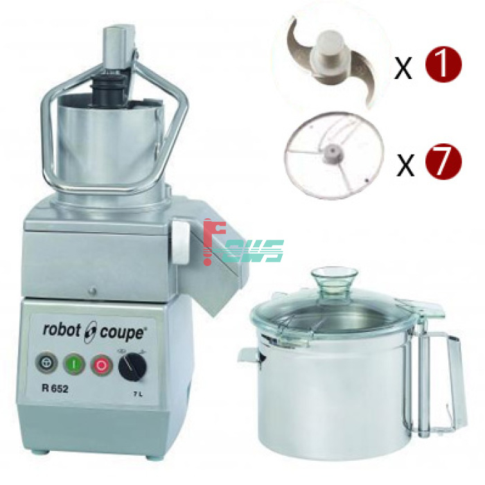 Robot-coupe R 652/W(7)discs R652 食品处理机(双速/含1把刀+7刀盘)