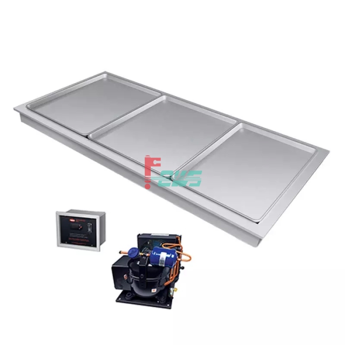 Hatco FTBR-S3 凹陷表面的嵌入式冻板（分离式）- 含有温度控制面板和压缩机