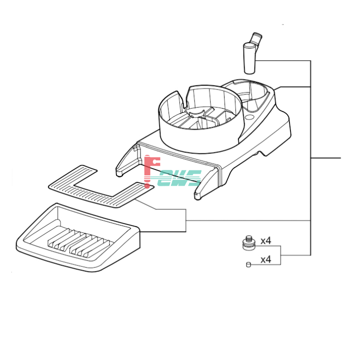 Robot-coupe 49230 J80/J100 斜底座（联大滴水盘）