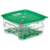 CAMBRO 2SFSPROCW-CS 1.9L 食物存储盒(透明盒/绿色盖、排水架)