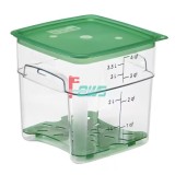CAMBRO 4SFSPROCW--CS 3.8L 食物存储盒(透明盒/绿色盖、排水架)