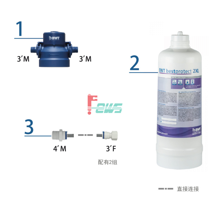 BWT Bestprotect 2XL-CS60 蒸烤箱"优"水器套装(2XL)